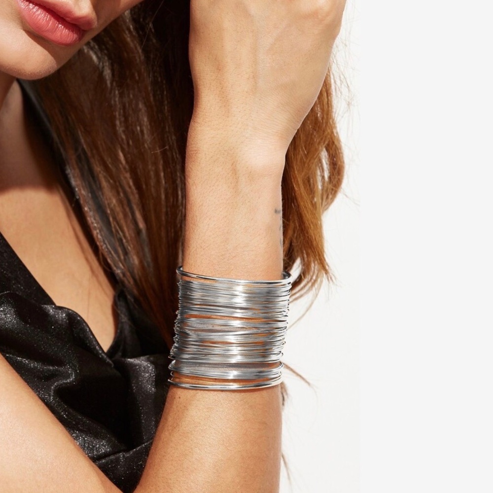 Any 2/$20! Silver Wire Adjustable Cuff Bracelet - Picture 6 of 11